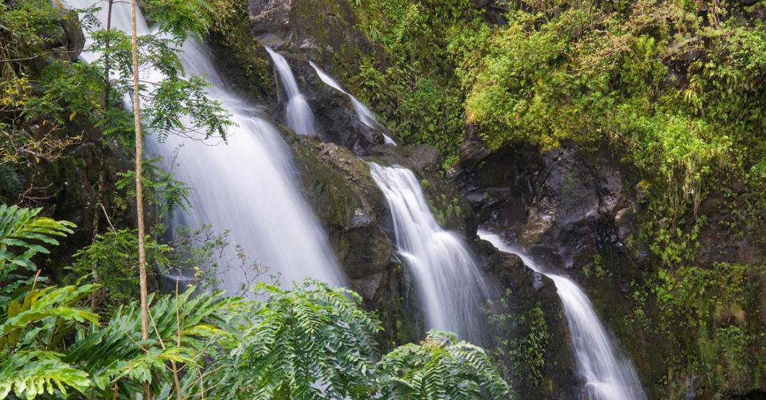 Upper Waikani Falls- enjoy your day at the waterfalls.